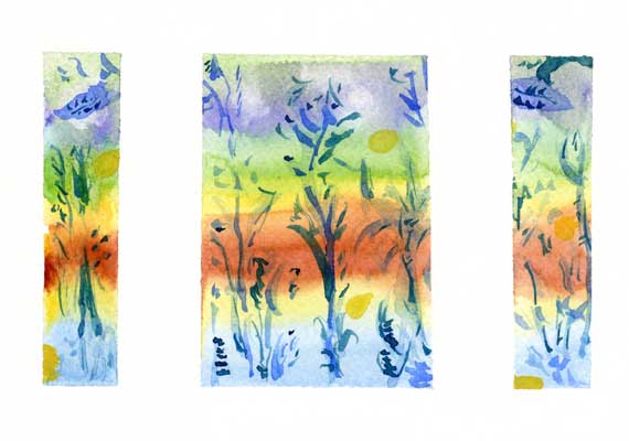 Rainbow Afternoon Triptych